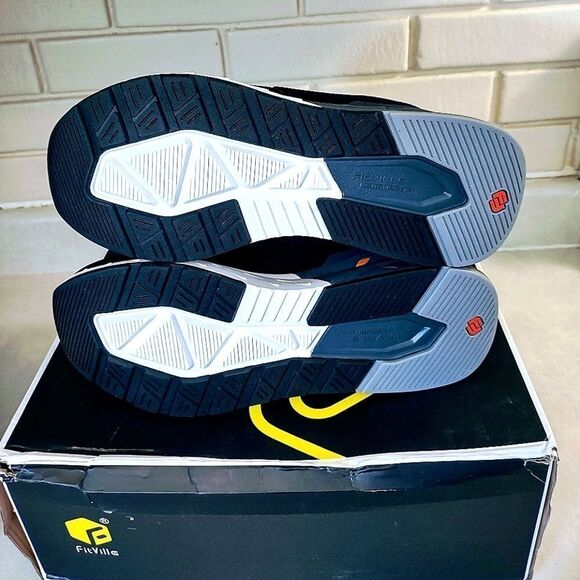 FIT VILLE MENS BLACK, WHITE AND GRAY ATHLETIC SHOES MEN'S S 8.5  WOMEN'S S 10 - Picture 5 of 8